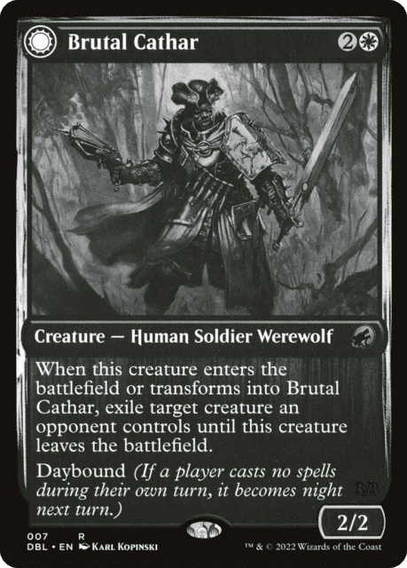 Brutal Cathar // Moonrage Brute (7) — Innistrad: Double Feature
