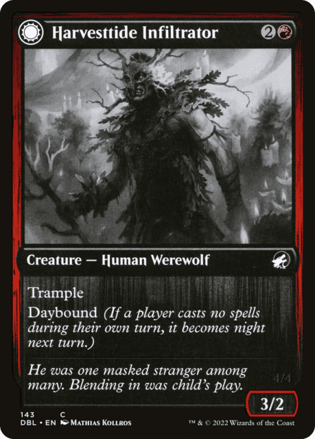 Harvesttide Infiltrator // Harvesttide Assailant (143) — Innistrad: Double Feature