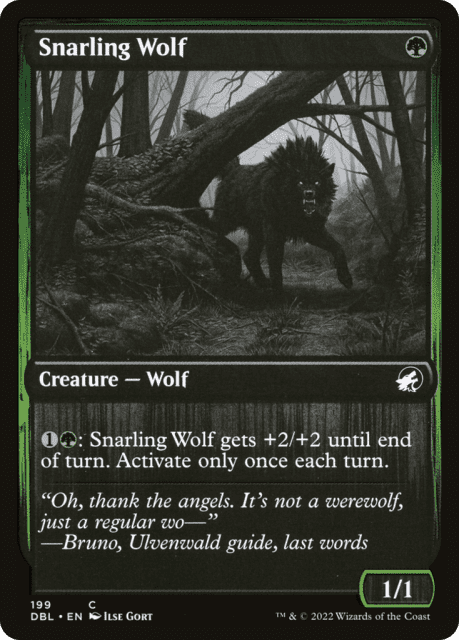 Snarling Wolf (199) — Innistrad: Double Feature