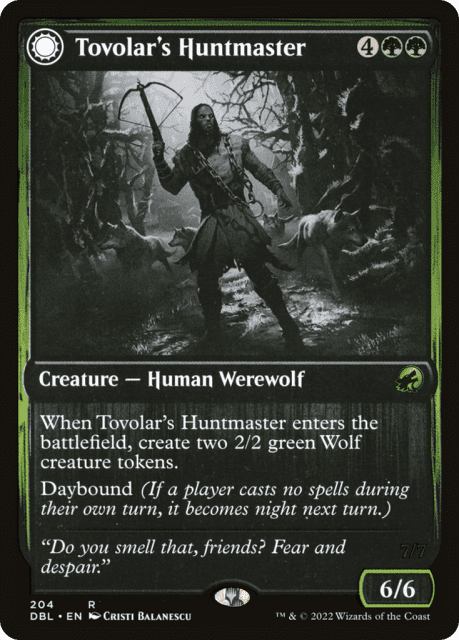 Tovolar's Huntmaster // Tovolar's Packleader (204) — Innistrad: Double Feature