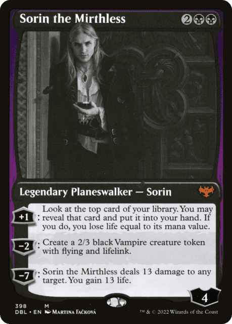 Sorin the Mirthless (398) — Innistrad: Double Feature