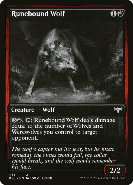 Runebound Wolf (443) — Innistrad: Double Feature