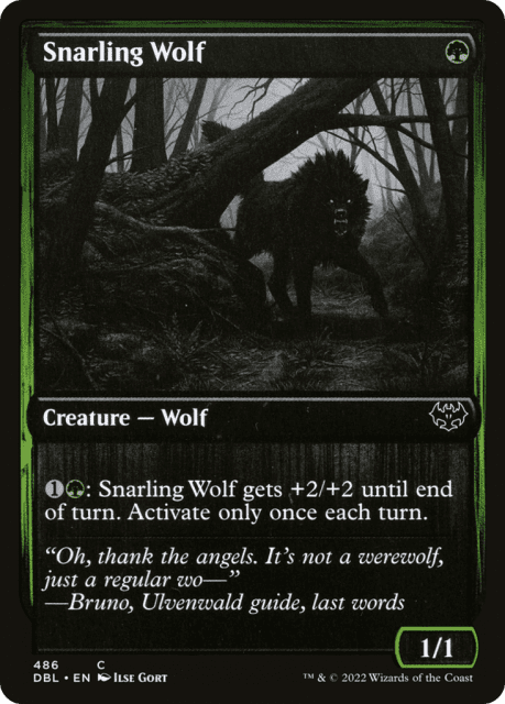 Snarling Wolf (486) — Innistrad: Double Feature