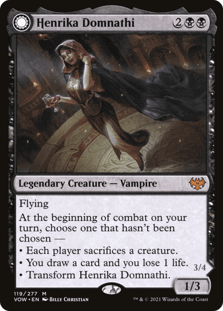 Henrika Domnathi // Henrika, Infernal Seer (119) — Innistrad: Crimson Vow
