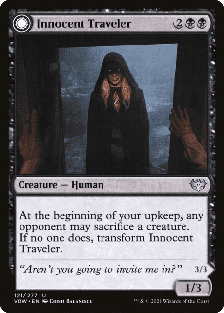 Innocent Traveler // Malicious Invader (121) — Innistrad: Crimson Vow