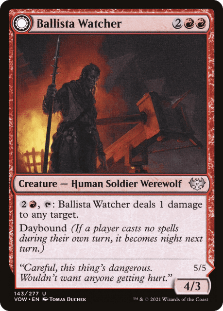Ballista Watcher // Ballista Wielder (143) — Innistrad: Crimson Vow