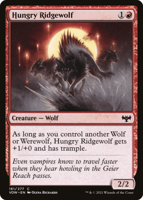 Hungry Ridgewolf (161) — Innistrad: Crimson Vow