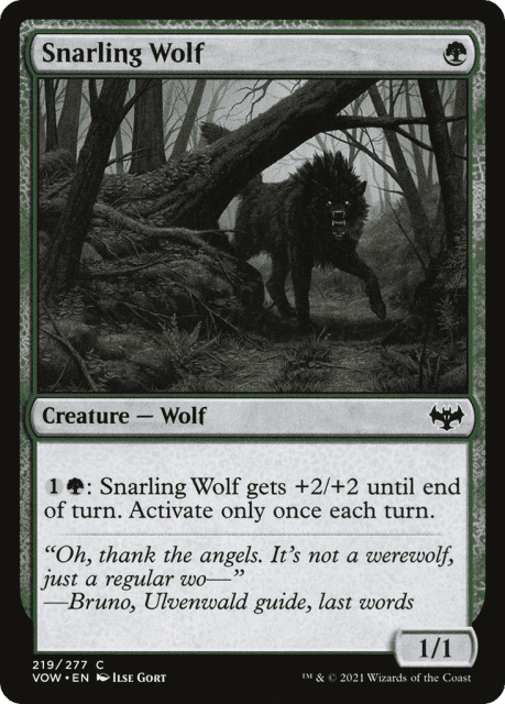 Snarling Wolf (219) — Innistrad: Crimson Vow
