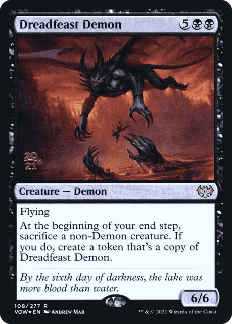 Dreadfeast Demon (108) — Innistrad: Crimson Vow Promos
