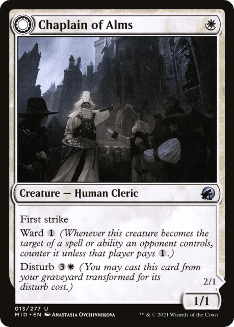 Chaplain of Alms // Chapel Shieldgeist (13) — Innistrad: Midnight Hunt