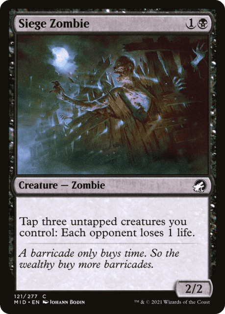Siege Zombie (121) — Innistrad: Midnight Hunt
