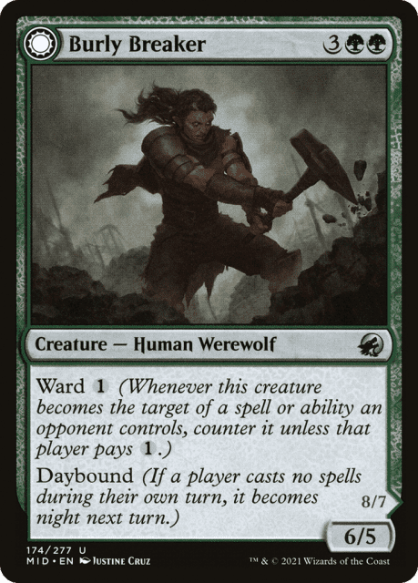 Burly Breaker // Dire-Strain Demolisher (174) — Innistrad: Midnight Hunt