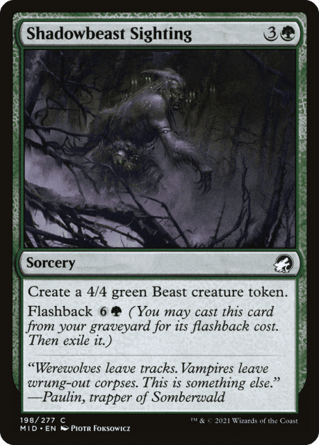 Shadowbeast Sighting (198) — Innistrad: Midnight Hunt