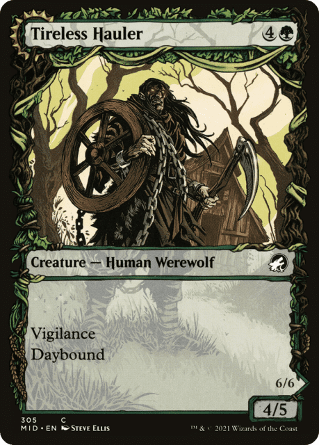 Tireless Hauler // Dire-Strain Brawler (305) — Innistrad: Midnight Hunt