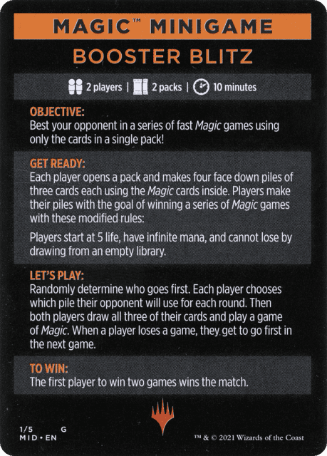 Booster Blitz (1) — Innistrad: Midnight Hunt Minigames
