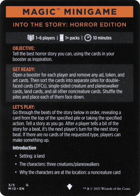 Into the Story: Horror Edition // Into the Story (cont'd) (3) — Innistrad: Midnight Hunt Minigames