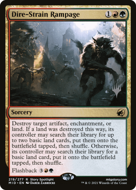 Dire-Strain Rampage (219) — Innistrad: Midnight Hunt Promos