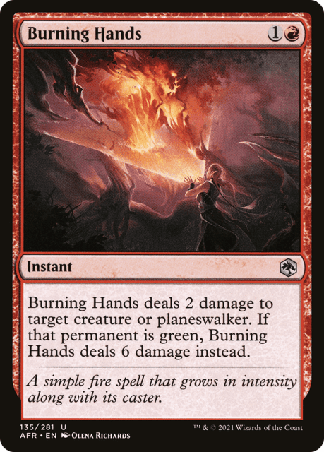 Burning Hands (135) — Adventures in the Forgotten Realms