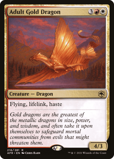 Adult Gold Dragon (216) — Adventures in the Forgotten Realms