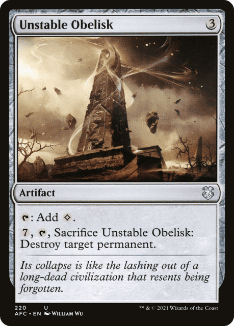 Unstable Obelisk (220) — Forgotten Realms Commander