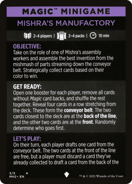 Mishra's Manufactory // Mishra's Manufactory (cont'd) (3) — Modern Horizons 2 Minigames