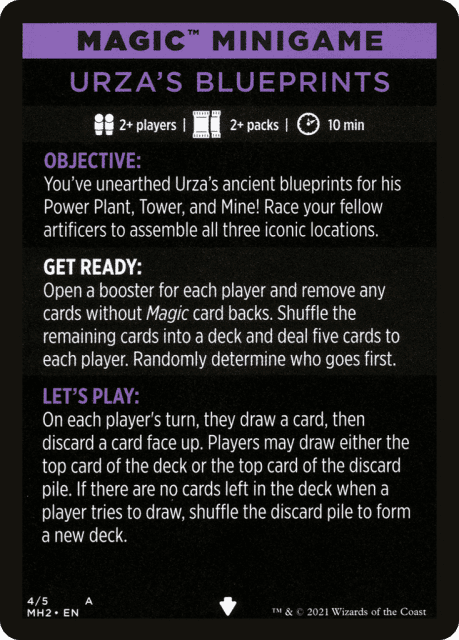 Urza's Blueprints (minigame) // Urza's Blueprints (cont'd) (4) — Modern Horizons 2 Minigames
