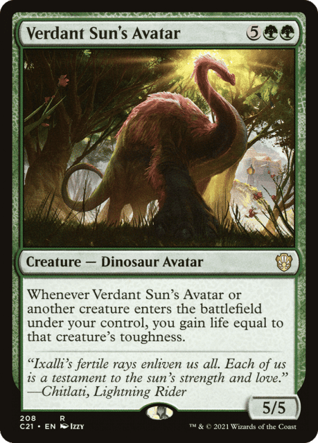Verdant Sun's Avatar (208) — Commander 2021