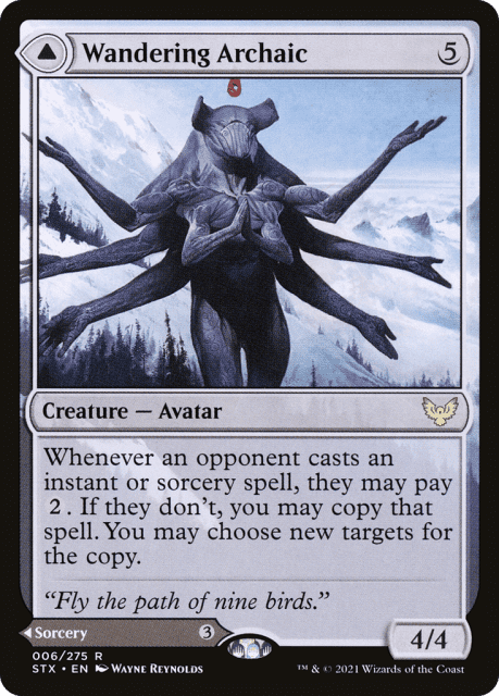 Wandering Archaic // Explore the Vastlands (6) — Strixhaven: School of Mages