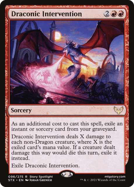 Draconic Intervention (96) — Strixhaven: School of Mages