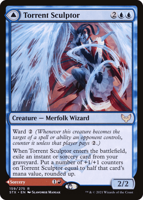 Torrent Sculptor // Flamethrower Sonata (159) — Strixhaven: School of Mages