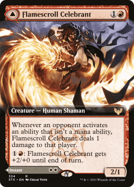 Flamescroll Celebrant // Revel in Silence (324) — Strixhaven: School of Mages