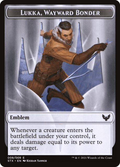 Lukka, Wayward Bonder Emblem (8) — Strixhaven: School of Mages