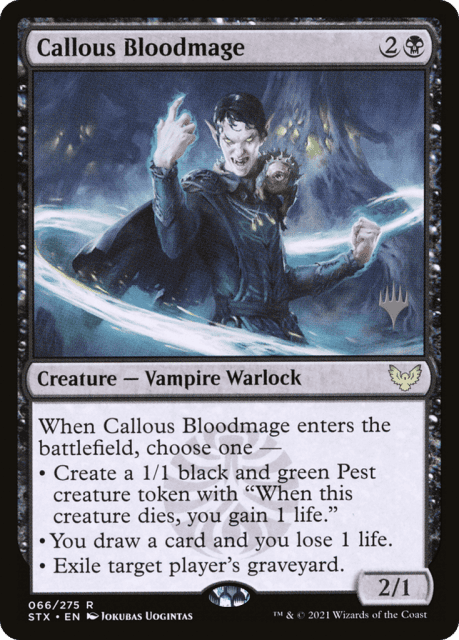 Callous Bloodmage (66) — Strixhaven: School of Mages Promos