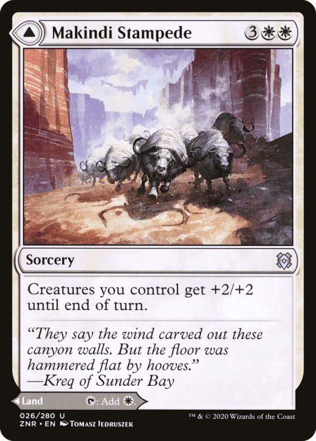 Makindi Stampede // Makindi Mesas (26) — Zendikar Rising