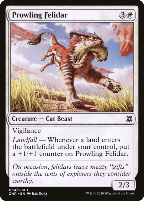 Prowling Felidar (34) — Zendikar Rising