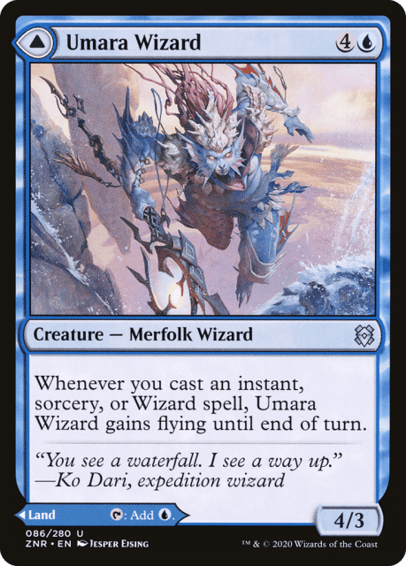 Umara Wizard // Umara Skyfalls (86) — Zendikar Rising
