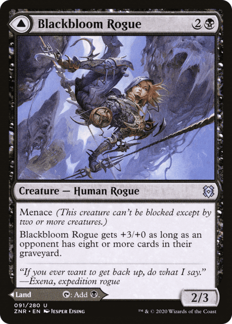 Blackbloom Rogue // Blackbloom Bog (91) — Zendikar Rising