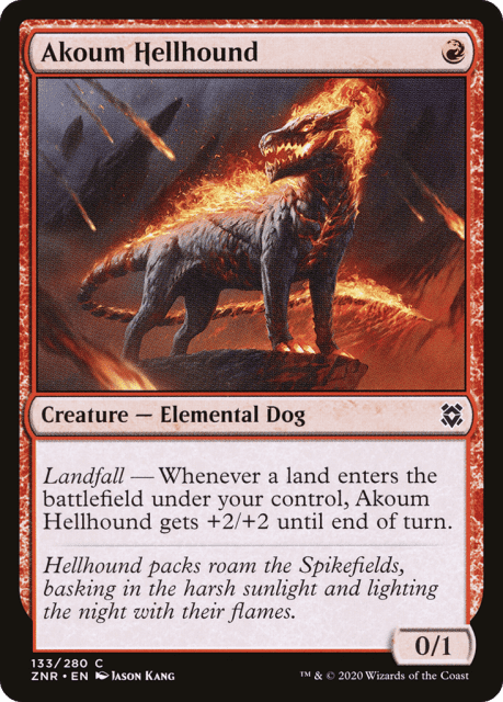 Akoum Hellhound (133) — Zendikar Rising