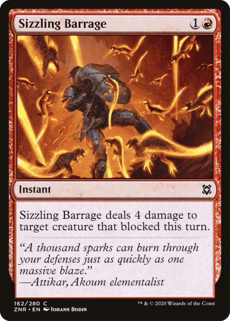 Sizzling Barrage (162) — Zendikar Rising