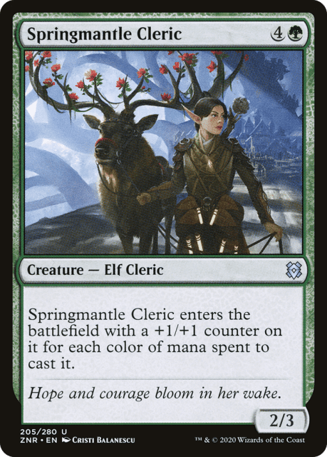 Springmantle Cleric (205) — Zendikar Rising