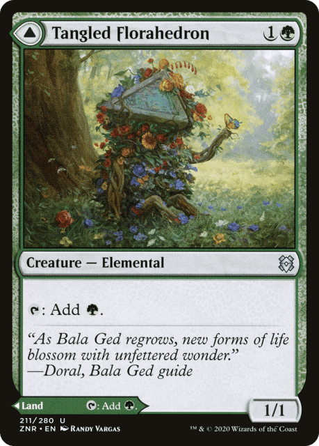 Tangled Florahedron // Tangled Vale (211) — Zendikar Rising