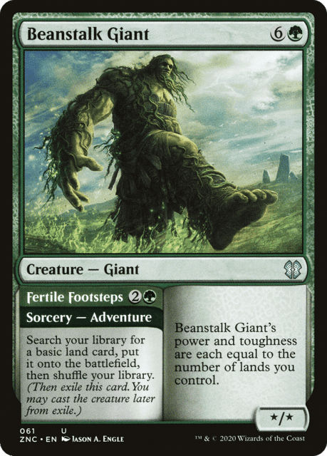 Beanstalk Giant // Fertile Footsteps (61) — Zendikar Rising Commander
