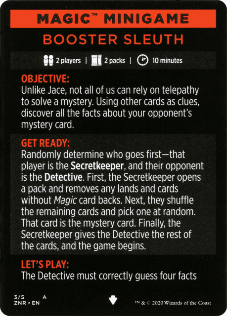 Booster Sleuth // Booster Sleuth (cont'd) (3) — Zendikar Rising Minigames