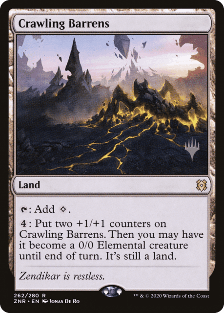 Crawling Barrens (262) — Zendikar Rising Promos