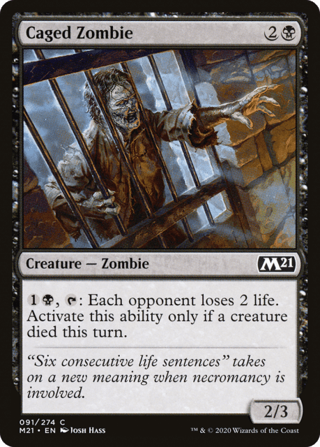 Caged Zombie (91) — Core Set 2021