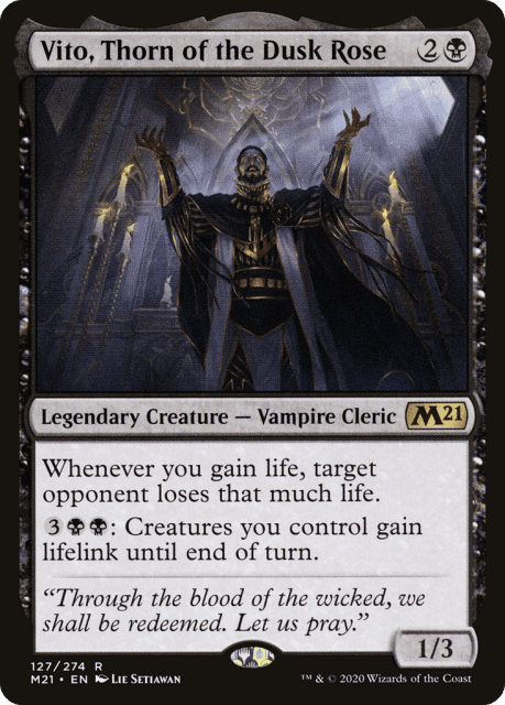 Vito, Thorn of the Dusk Rose (127) — Core Set 2021