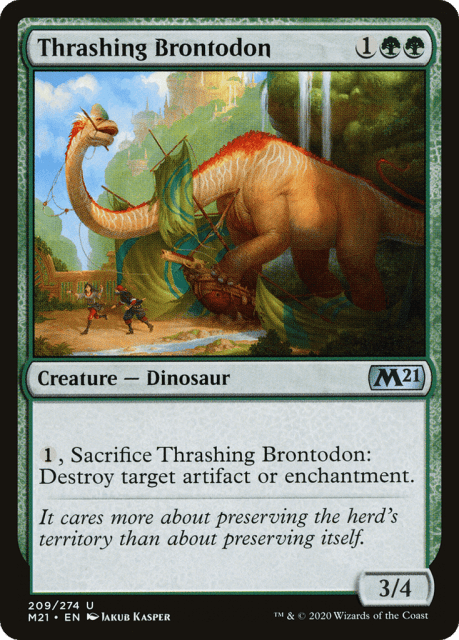 Thrashing Brontodon (209) — Core Set 2021