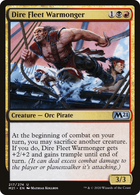 Dire Fleet Warmonger (217) — Core Set 2021
