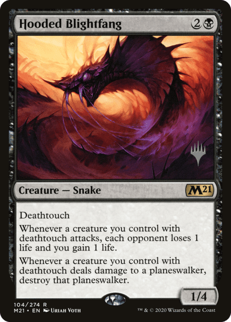 Hooded Blightfang (104) — Core Set 2021 Promos