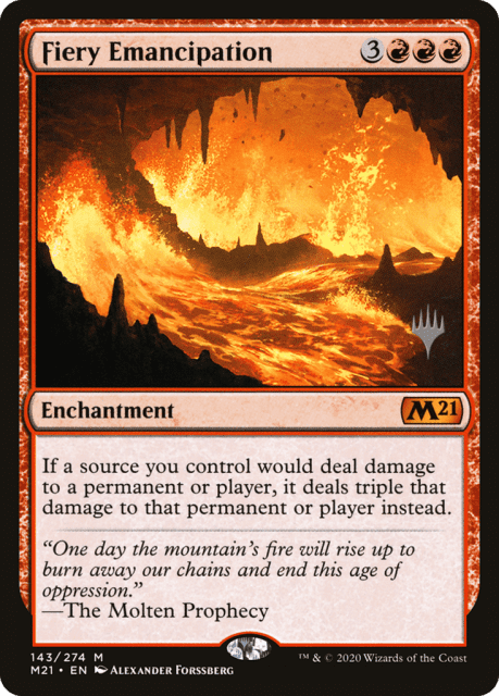 Fiery Emancipation (143) — Core Set 2021 Promos